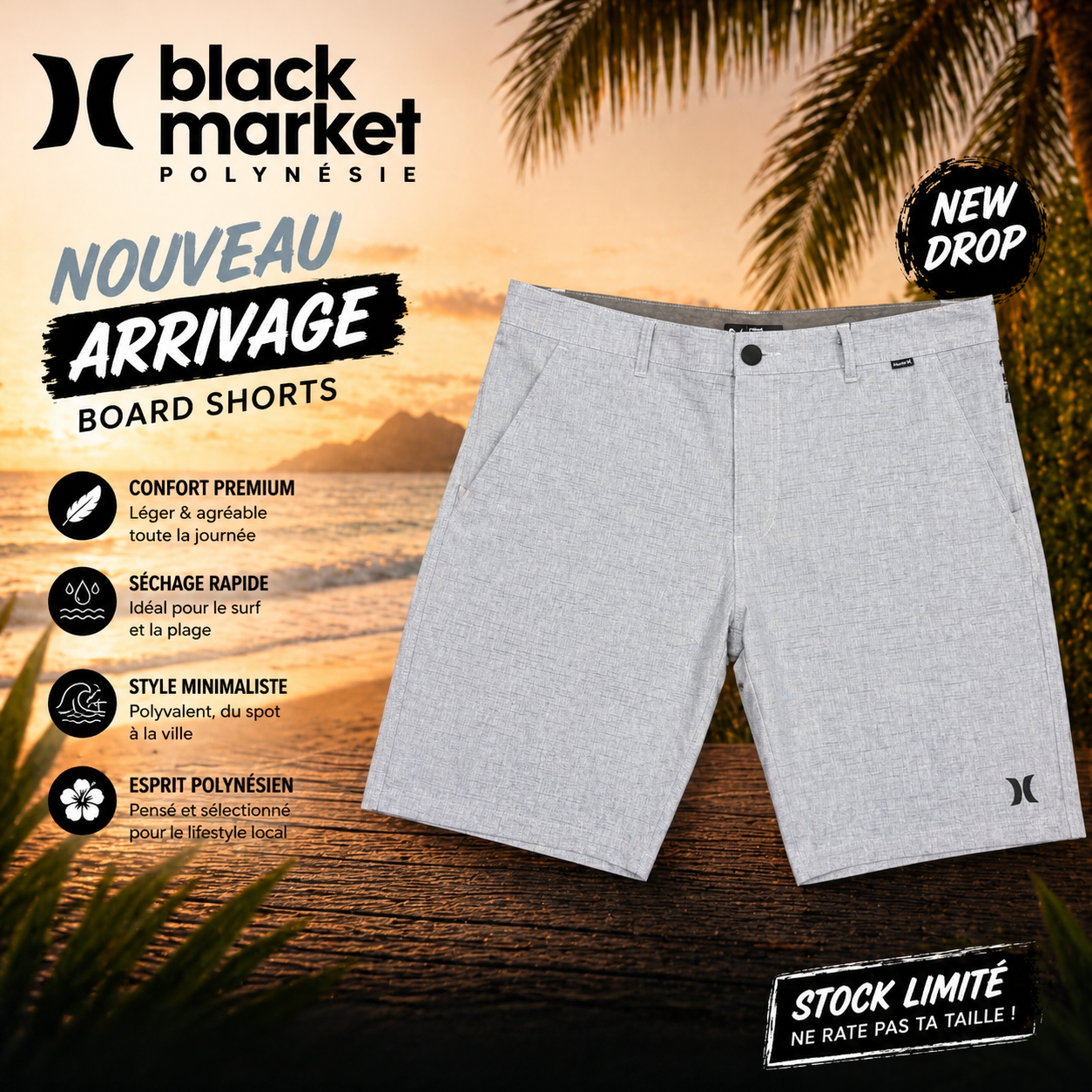 Short HURLEY S23